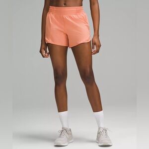 LULULEMON Hotty Hot High-Rise Lined Short 4" Coral Kiss
